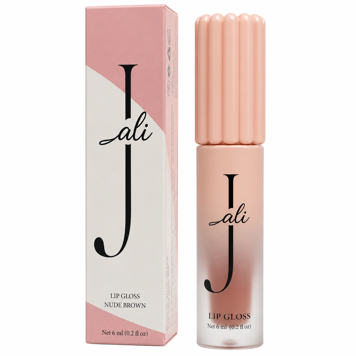 ali J Luxury Lip Gloss-Nude Brown