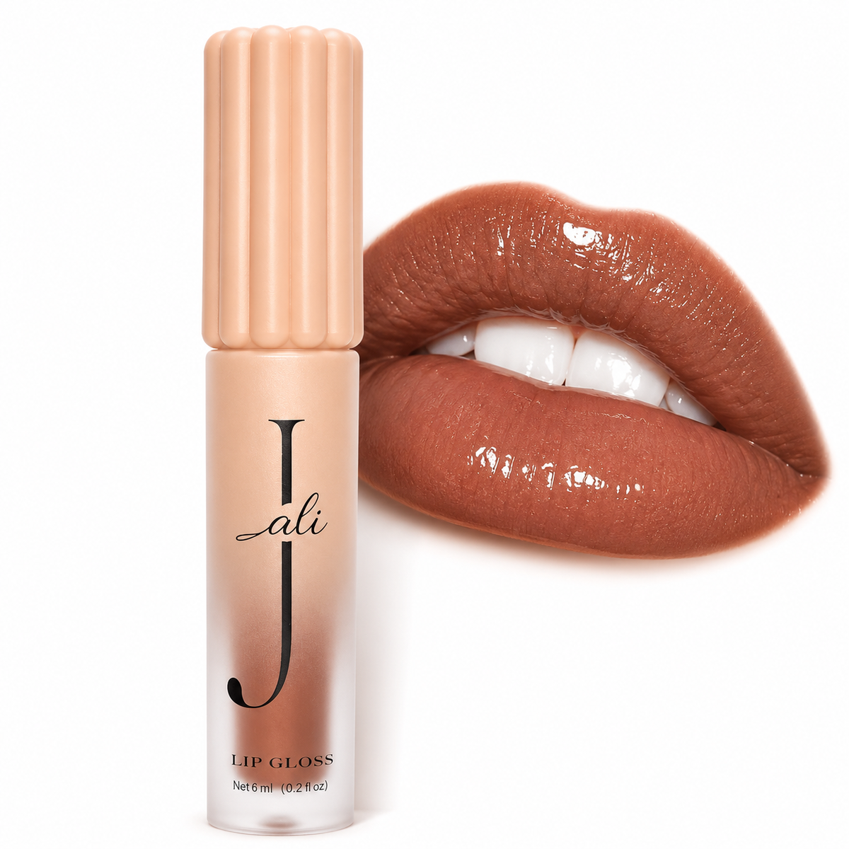 ali J Luxury Lip Gloss-Nude Brown