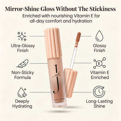 ali J Luxury Lip Gloss-Peach Nude